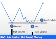 VSA 01: Xác định vị thế của SMART MONEY, tìm điểm vào lệnh theo mô hình 2 đáy (W) VSA1: Xác định vị thế Smart Money